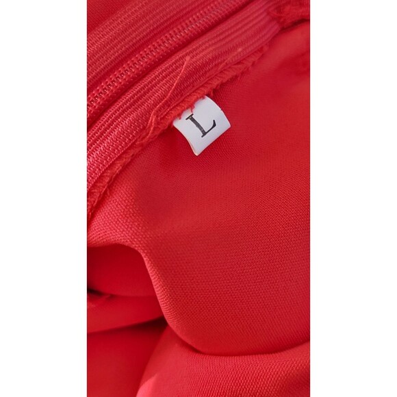 Casual Ruffle Hem Wrap Dress Spaghetti Strap Front Tie Knot Short Dress Sz L - Picture 5 of 8